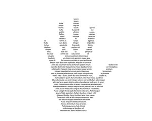Any text in the shape of a human hand isolated on white background.