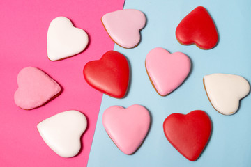 gingerbread colorful hearts