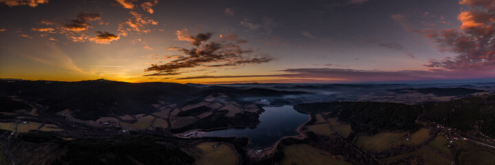 The Nýrsko reservoir is a dam on the Úhlava River, which is located south of Nýrsko in the Klatovy district in the Pilsen Region. It was built between 1965 and 1969 on a 93.69 kilometer kilometer. The