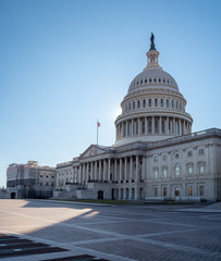 Naklejka premium United States Capitol Building with Blue Sky in Washington DC