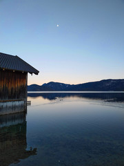 Fototapeta premium a sunny winter day at Walchensee
