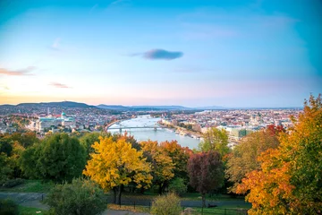 Foto op Canvas Budapest. Panoramic cityscape of Budapest, from viewpoint, capital city of Hungary, during sunset. © johansilkjaer