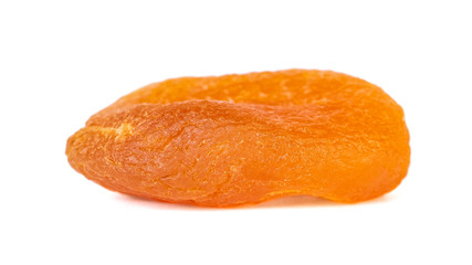 Dried apricot isolated on white background. Healthy food.