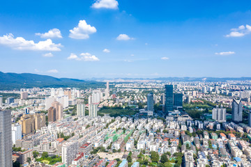 Fototapeta premium Miasto Nanjing, prowincja Jiangsu, miejski krajobraz budowlany