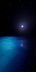 Fototapeta premium moon and water
