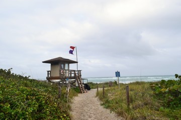 lifeguard tower on the beach