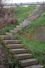 Stairs on a underbridge for service