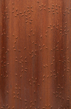 Chapa oxidada con dibujo damero