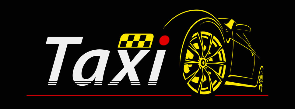 Car Logo Taxi Abstract Lines Vector. Vector illustration