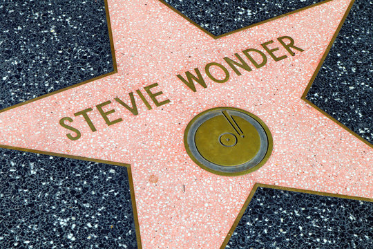 Hollywood, California – Star of STEVIE WONDER on Hollywood Walk of Fame, Hollywood Boulevard