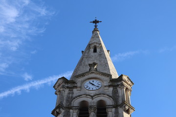 Fototapeta na wymiar Eglise Saint Blaise dans le village de Marsaz - Département de la Drôme - France - Vue de l'extérieur