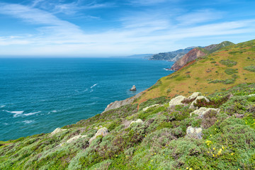 Fototapeta na wymiar Northern California coastline near San Francisco