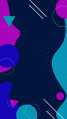 Geometric shapes and figures on colorful background. Use for modern design, cover, template, decorated, brochure, flyer.