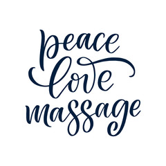 Fun slogan about massage. Lettering typography quote. Hand drawn inspirational, motivational poster. Cosmetology print, badge, logo, tag. Vector