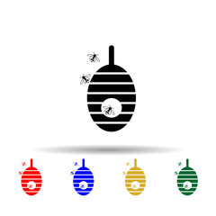 beehive multi color style icon. Simple glyph, flat vector of beekeeping icons for ui and ux, website or mobile application
