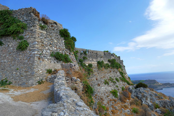 Fototapeta na wymiar Beautiful panoramic view from the fortress of Chora