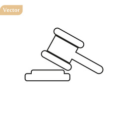 judge or auction hammer icon. EPS10 illustration vector