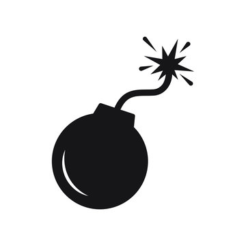 Bomb icon, vector illustration. Flat design style. vector bomb icon illustration isolated on White background, Eps8. bomb graphic design vector symbol.