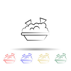 Machos multi color style icon. Simple thin line, outline vector of dia de muertos icons for ui and ux, website or mobile application