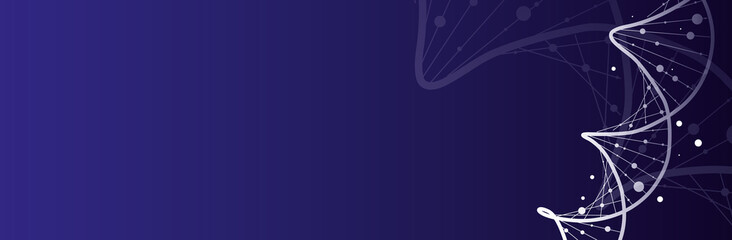 Abstract technology futuristic background. Dna vector.