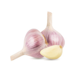 Garlic isolated on white background with clipping path