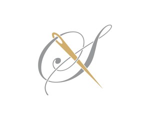 Letter S With Needle Logo Design Template 002