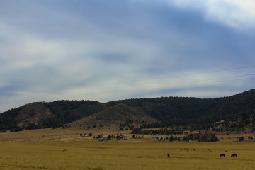 landscape with mountains and clouds