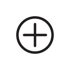 Obraz premium Add icon. Add a new item. Plus or positive symbol. Black vector. 