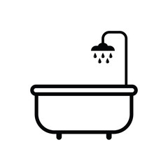 bath icon. bathtub vector icon.