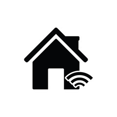  house icon. smart home icon. black vector