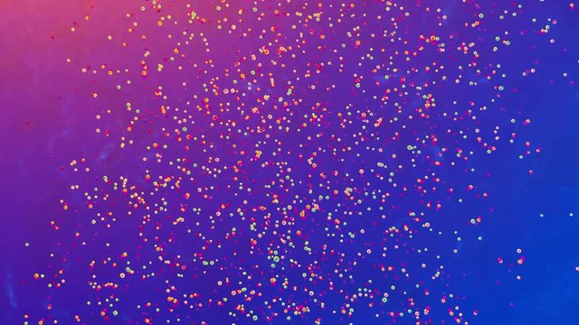 3D rendered Animation of a DNA double Helix forming out of Molecules and particles.