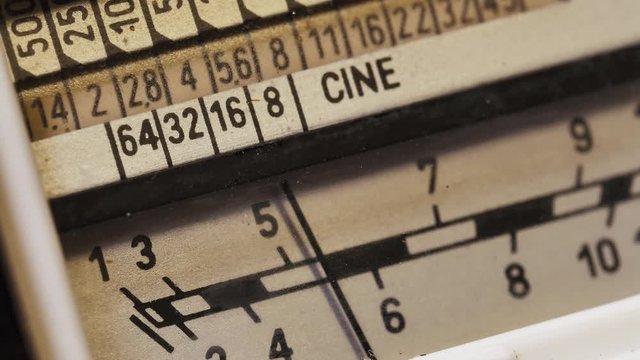 Analog Vintage Light meter of an old photo camera