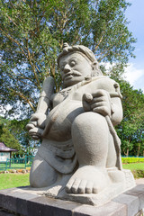 Fototapeta na wymiar Sculpture of Candy Prambanan or Prambanan temple near Yogyakarta city on Java island, Indonesia. It is one of the largest Hindu temples in Indonesia.