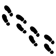 trail of shoe print. Step by step sign icon. Footprint shoes symbol