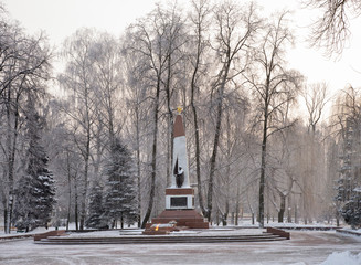 Monument to soviet soldiers and partisans in Grodno. Belarus