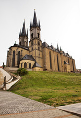 Fototapeta na wymiar Church of St. Nicolas and Elisabeth in Cheb. Czech Republic
