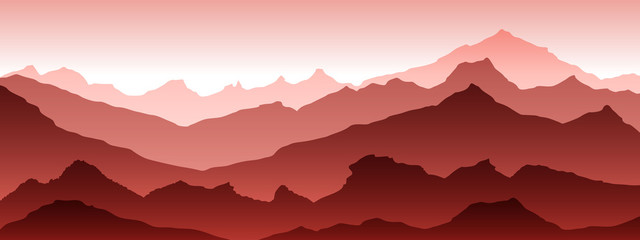 blue Pattern texture eps 10 illustration background View of red mountains - vector