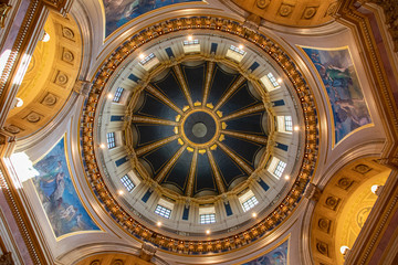 Ornate Interior of the Saint Paul Minnesota Capital Dome - 314935574
