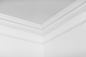 Molding on ceiling detail, interior design and architectural abstract background