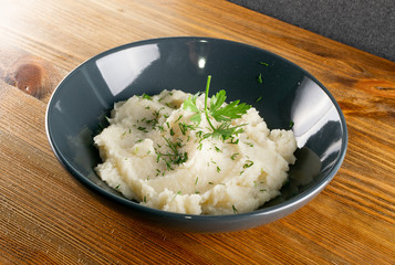 Homemade Cauliflower Puree or Colcannon with Mashed Cabbage