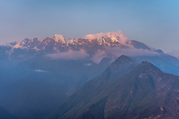 Mountains in Peru during sunrise