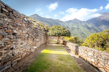 Fototapeta na wymiar Choquequirao Inca ruins in Peru