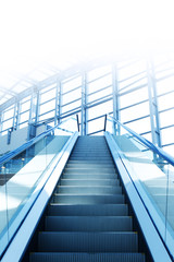 Escalator toned blue