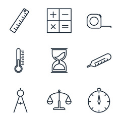 Set Measuring icon template color editable. Measuring pack symbol vector sign isolated on white background illustration for graphic and web design.