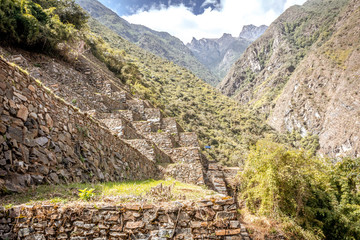 Fototapeta na wymiar Choquequirao Inca ruins in Peru