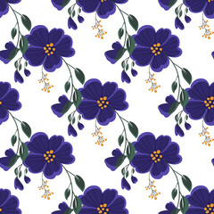 Fashionable cute pattern in nativel flowers. Floral seamless background for textiles, fabrics, covers, wallpapers, print, gift wrapping or any purpose.
