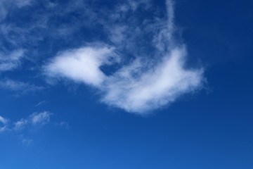 Dramatic blue sky with clouds	