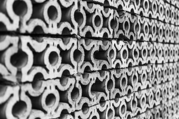 Decorated abandoned fence abstract