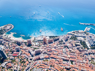 Monaco cap d ail  Drone shot cityview
