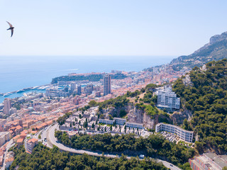 Monaco cap d ail  Drone shot cityview